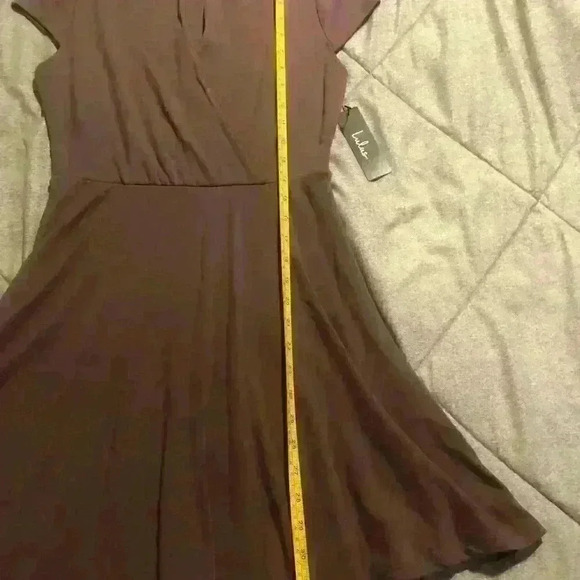 Lulus Medium Darlene Dusty Purple Skater Dress NWT - Picture 6 of 8